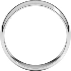 14K White Gold 6 mm Lightweight Half Round Band Size 10