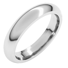 Platinum 4 mm Comfort-Fit Half Round Band Size 8.5