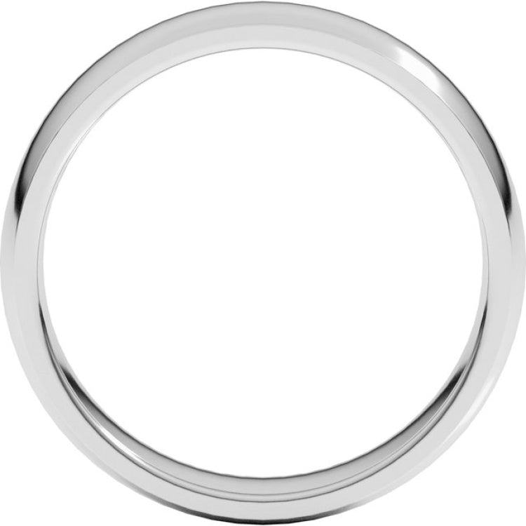 10K White Gold 5 mm Lightweight Comfort-Fit Half Round Band Size 11