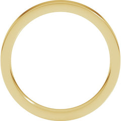 18K Yellow Gold 3 mm Comfort-Fit Flat Band Size 4