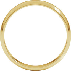 14K Yellow Gold 4 mm Lightweight Half Round Band Size 17
