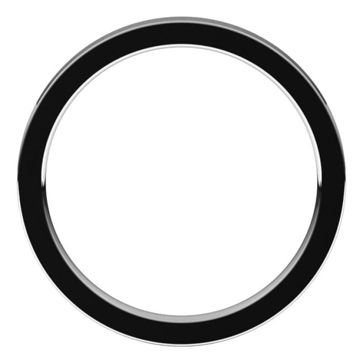 18K White Gold 2 mm Comfort-Fit Flat Band Size 6.5
