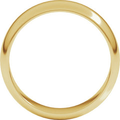 14K Yellow Gold 6 mm Half Round Band Size 12.5