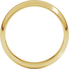 14K Yellow Gold 5 mm Half Round Band Size 5.5