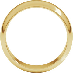 14K Yellow Gold 7 mm Half Round Band Size 10.5