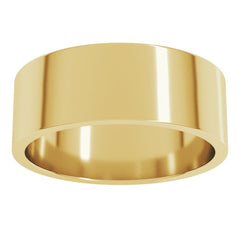 14K Yellow Gold 7 mm Flat Band Size 10