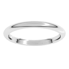 Sterling Silver 2 mm Comfort-Fit Half Round Band Size 4