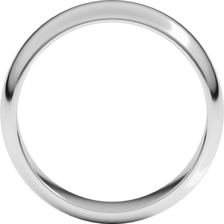 Sterling Silver 6 mm Half Round Band Size 8.5
