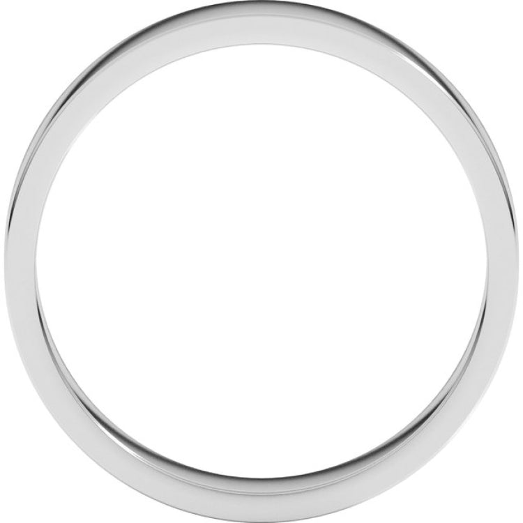 14K White Gold 4 mm Flat Band Size 1