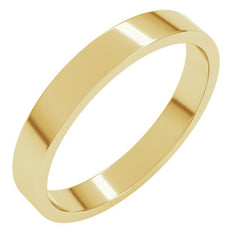 14K Yellow Gold 3 mm Flat Band Size 7