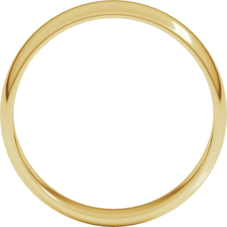 10K Yellow Gold 5 mm Lightweight Half Round Band Size 5.5