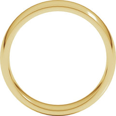 18K Yellow Gold 6 mm Lightweight Comfort-Fit Half Round Band Size 10.5