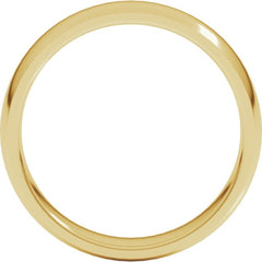 14K Yellow Gold 5 mm Lightweight Comfort-Fit Half Round Band Size 13.5