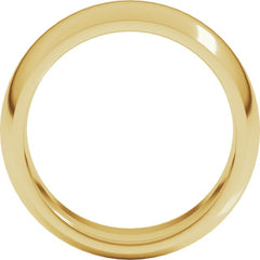 18K Yellow Gold 8 mm Comfort-Fit Half Round Band Size 12