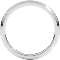 Platinum 2 mm Comfort-Fit Half Round Band Size 4.5