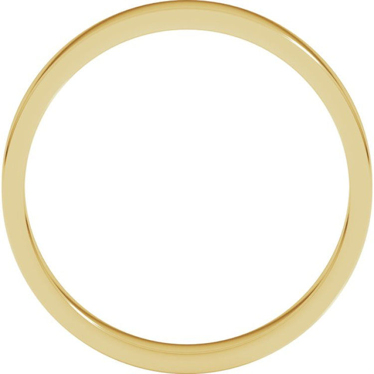10K Yellow Gold 3 mm Flat Band Size 9.5