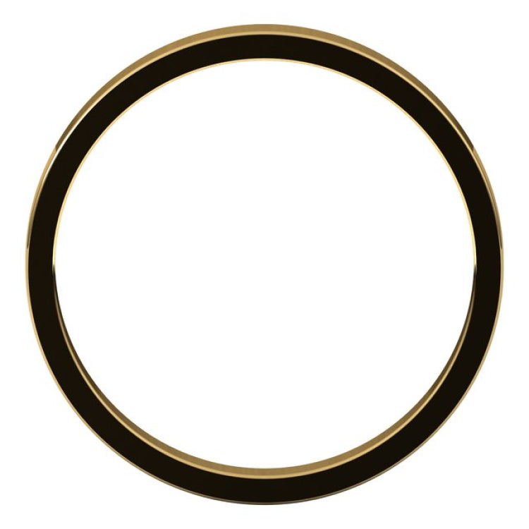 14K Yellow Gold 2.5 mm Flat Band Size 4