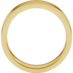 14K Yellow Gold 6 mm Comfort-Fit Flat Band Size 11.5