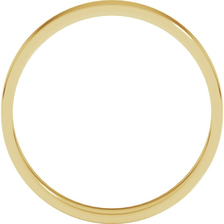 10K Yellow Gold 3 mm Ultra-Lightweight Flat Band Size 5
