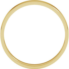 10K Yellow Gold 3 mm Ultra-Lightweight Flat Band Size 5
