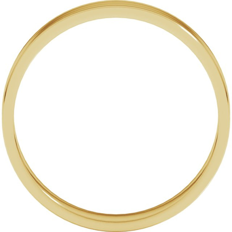 14K Yellow Gold 4 mm Ultra-Lightweight Flat Band Size 6.5