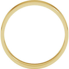 14K Yellow Gold 4 mm Ultra-Lightweight Flat Band Size 9