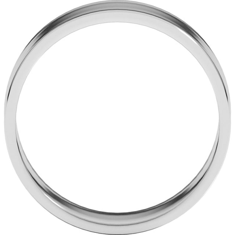 14K White Gold 7 mm Ultra-Lightweight Flat Band Size 10