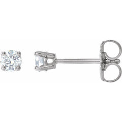 Sterling Silver 1/2 CTW Lab-Grown White Diamond Earrings