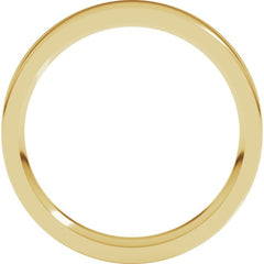 14K Yellow Gold 3.5 mm Comfort-Fit Flat Band Size 7.5