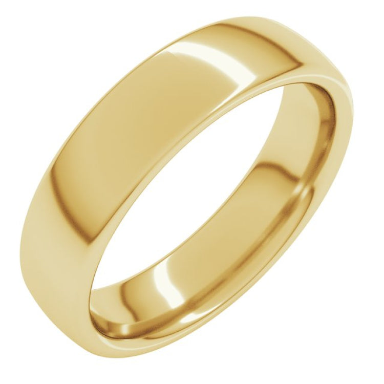 10K Yellow Gold 5 mm Comfort-Fit European-Style Band Size 11