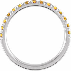 Sterling Silver Natural Citrine Stackable Ring