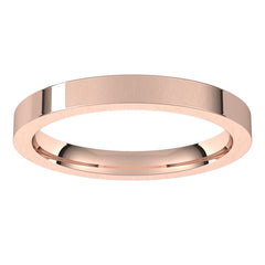 14K Rose Gold 2.5 mm Comfort-Fit Flat Band Size 7.5