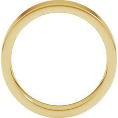 10K Yellow Gold 5 mm Comfort-Fit Flat Band Size 6.5