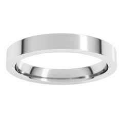 Platinum 3 mm Comfort-Fit Flat Band Size 7.5