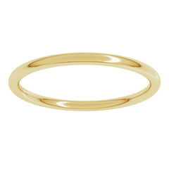 18K Yellow Gold 1.5 mm Comfort-Fit Full Round Band Size 3.5