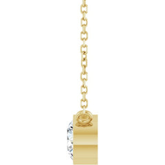 14K Yellow Gold 5/8 CT Lab-Grown Diamond 16-18" Necklace