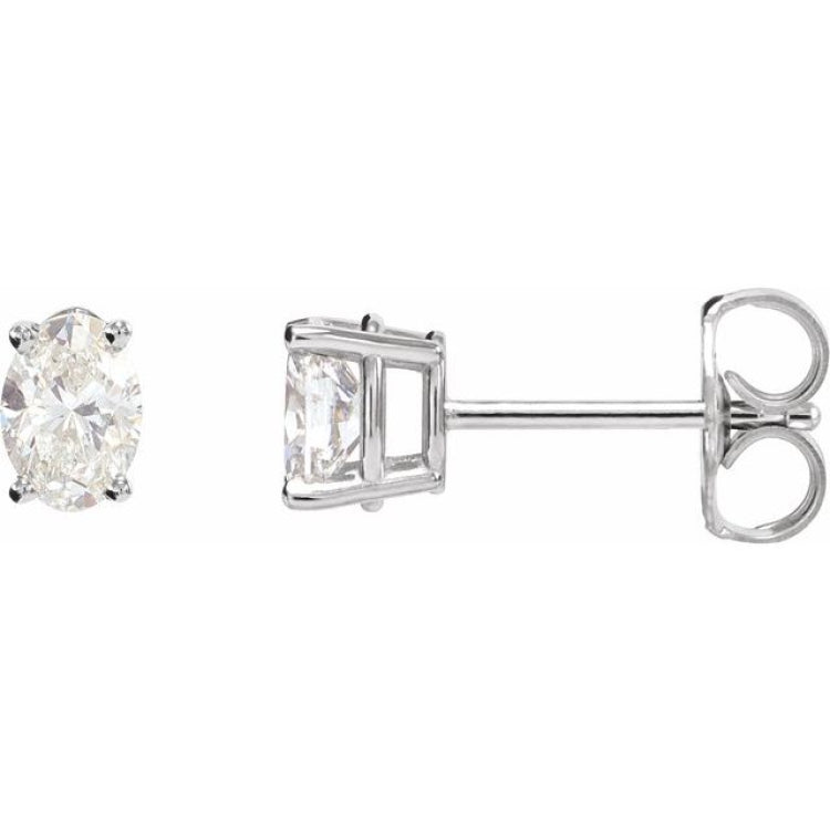 Sterling Silver 1/10 CTW Lab-Grown Diamond Earrings