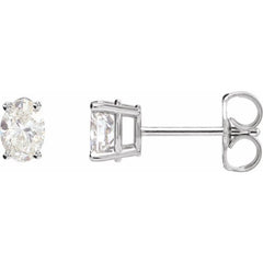 14K White Gold 1/5 CTW Lab-Grown Diamond Earrings