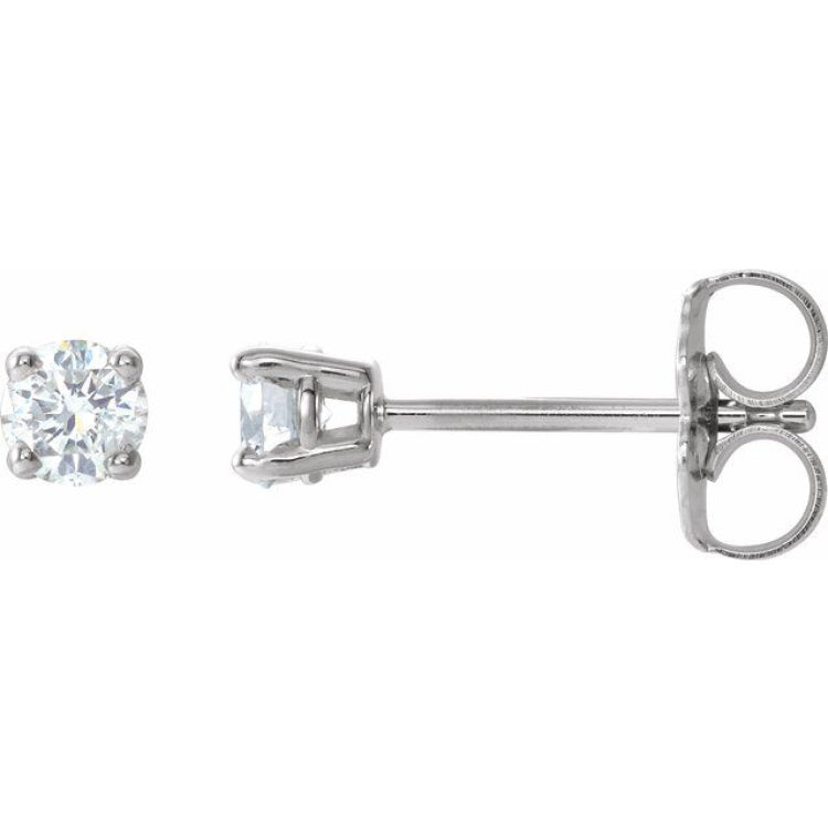 14K White 1/5 CTW Natural Diamond Earrings