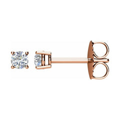 14K Rose 1/5 CTW Natural Diamond Earrings