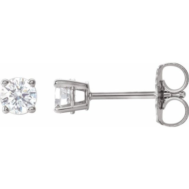 14K White 1/3 CTW Natural Diamond Earrings