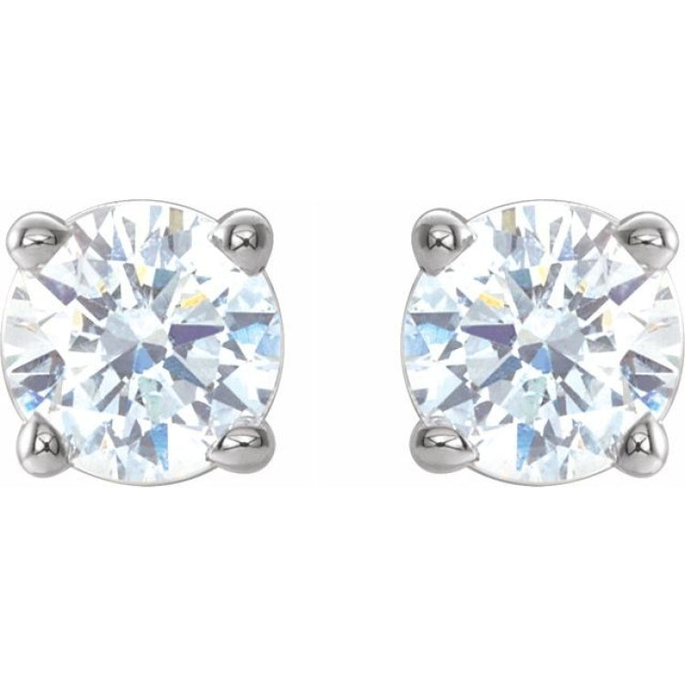 14K White 1/3 CTW Natural Diamond Earrings