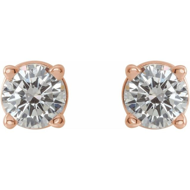 14K Rose 1/3 CTW Natural Diamond Stud Earrings