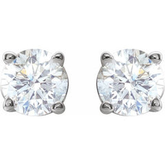 14K White 1/2 CTW Natural Diamond Earrings