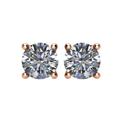 14K Rose 2 CTW Natural Diamond Earrings