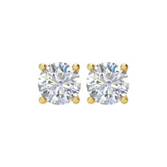 14K Yellow 1 CTW Natural Diamond Earrings