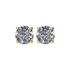 14K Yellow 1 1/2 CTW Natural Diamond Earrings