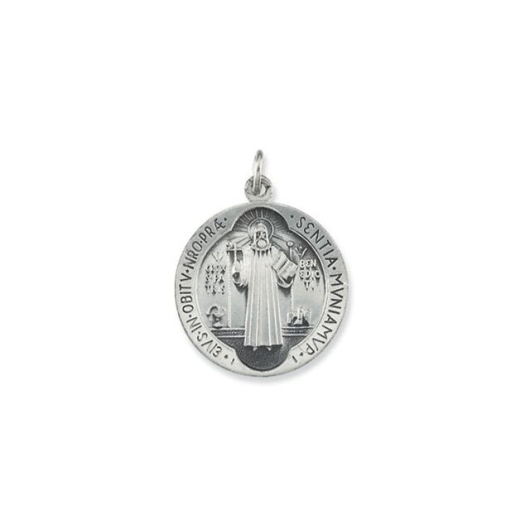 Sterling Silver 18.5 mm St. Benedict Medal