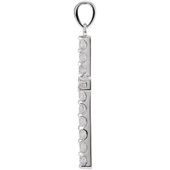 Platinum 1 CTW Natural Diamond Cross Pendant