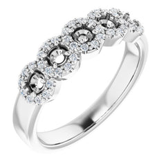 14K White 1/2 CTW Natural Diamond Anniversary Band